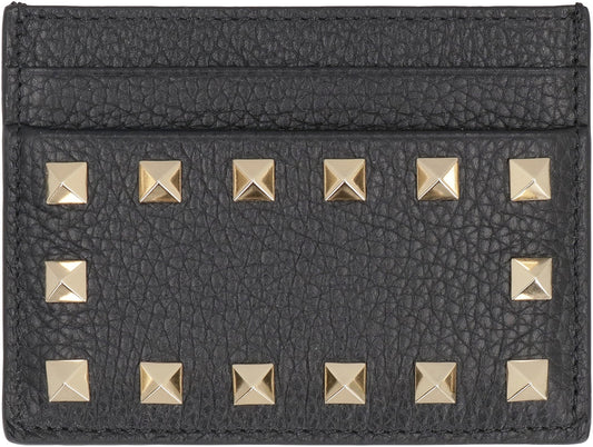 Valentino Garavani Rockstud leather card holder