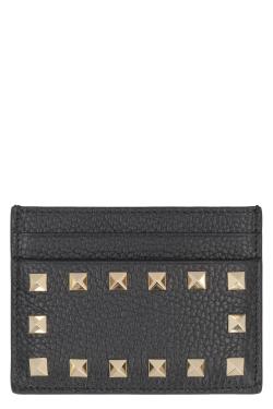 Valentino Garavani Rockstud leather card holder
