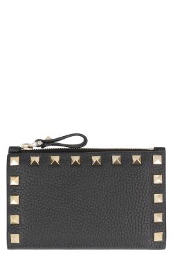 Valentino Garavani Rockstud leather card holder