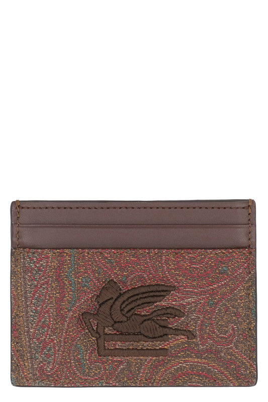Etro Coated canvas card holder