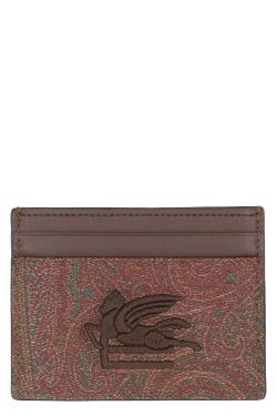 Etro Coated canvas card holder