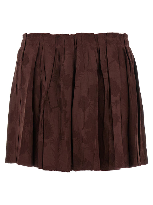 Jacquard floral patterned skirt Skirts