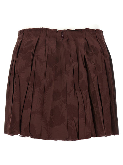 Jacquard floral patterned skirt Skirts