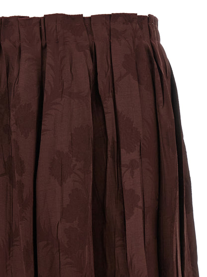 Jacquard floral patterned skirt Skirts