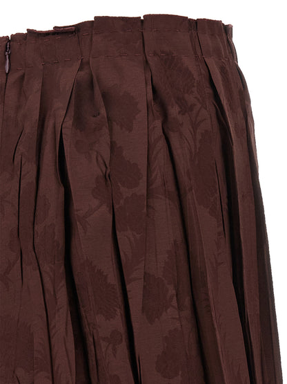 Jacquard floral patterned skirt Skirts