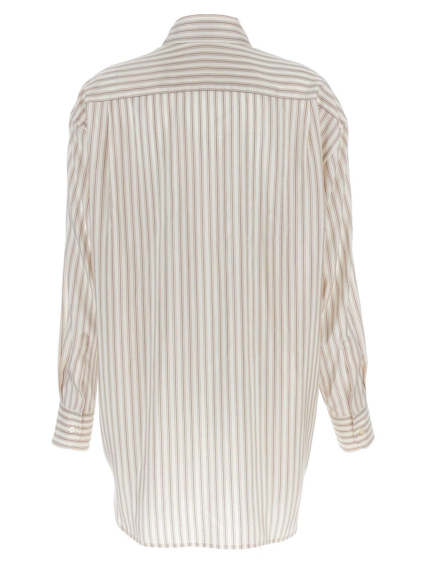 Logo embroidery striped shirt Shirt, blouse