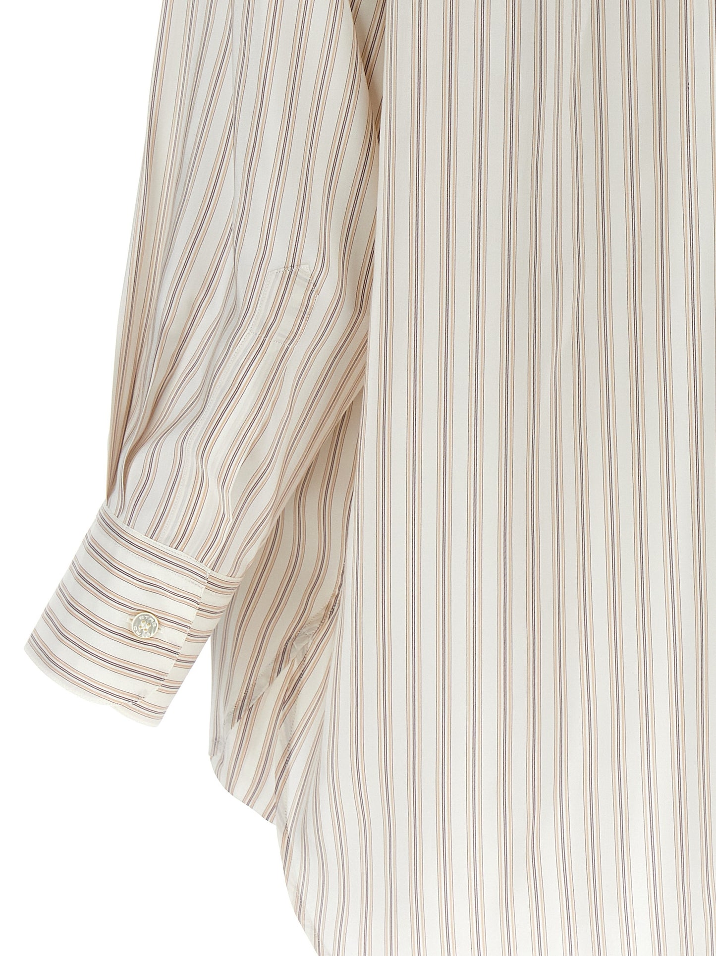 Logo embroidery striped shirt Shirt, blouse