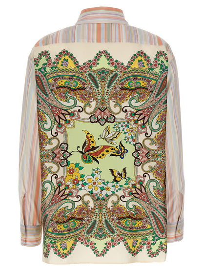 Paisley insert shirt Shirt, blouse