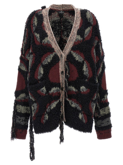 Fringed oversized cardigan Sweater, cardigans