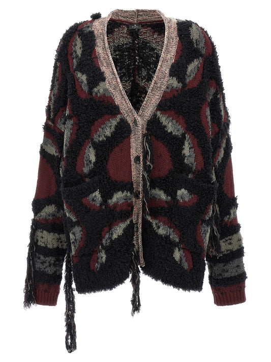 Fringed oversized cardigan Sweater, cardigans