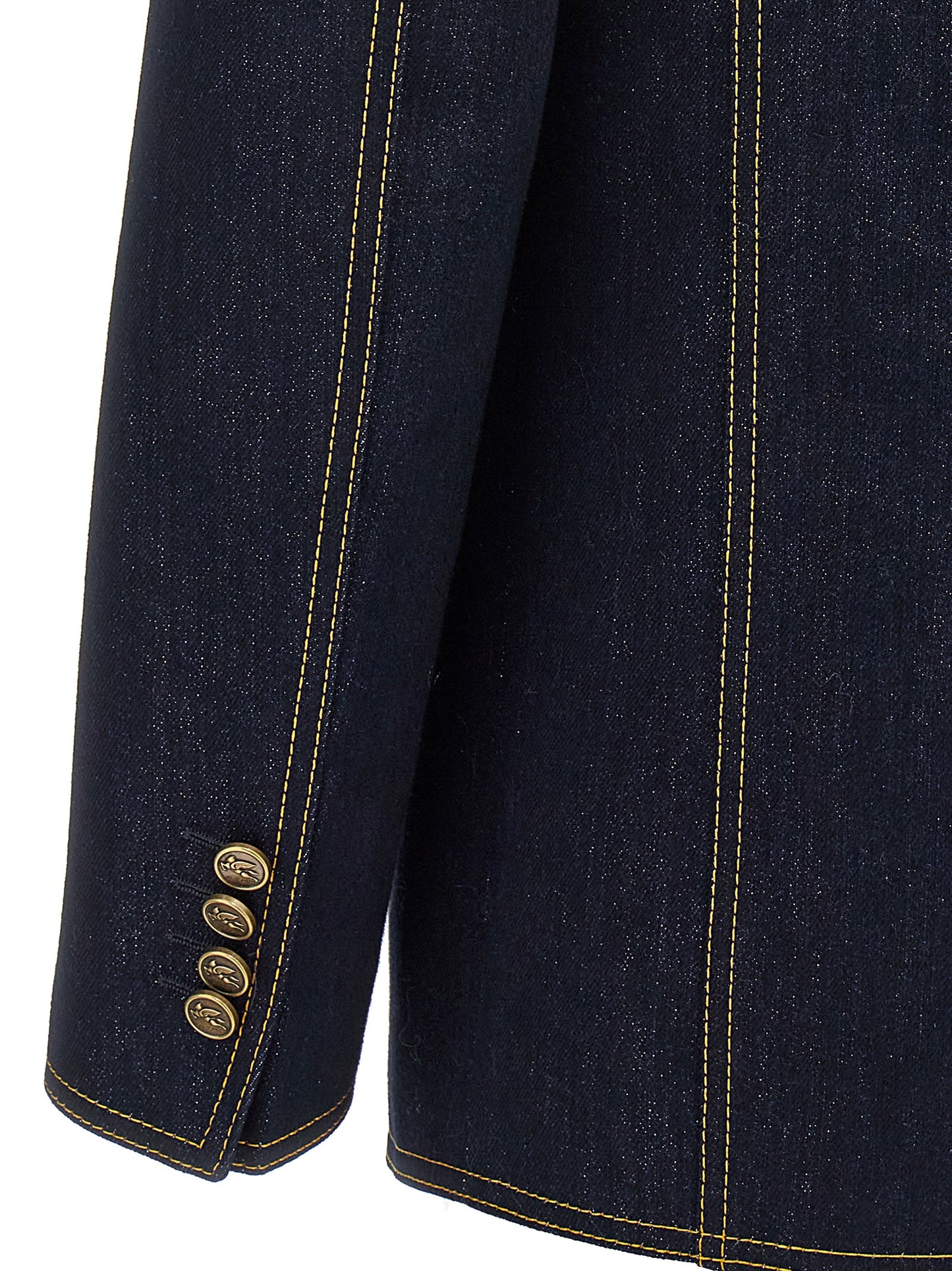 Single-breasted denim blazer Blazer and Suits