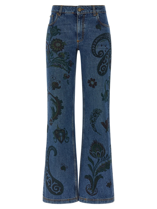 Paisley print jeans Jeans