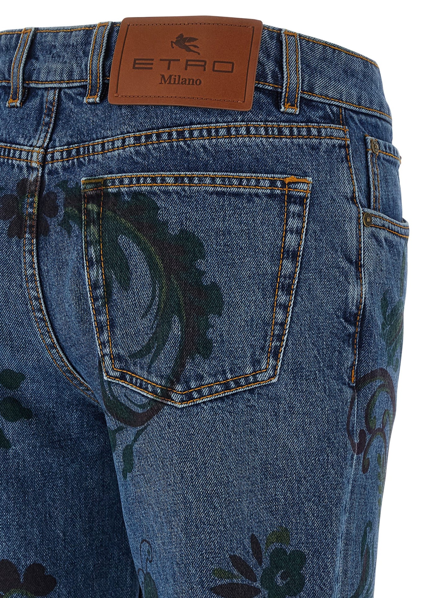 Paisley print jeans Jeans