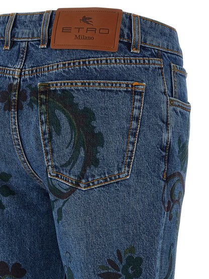 Paisley print jeans Jeans