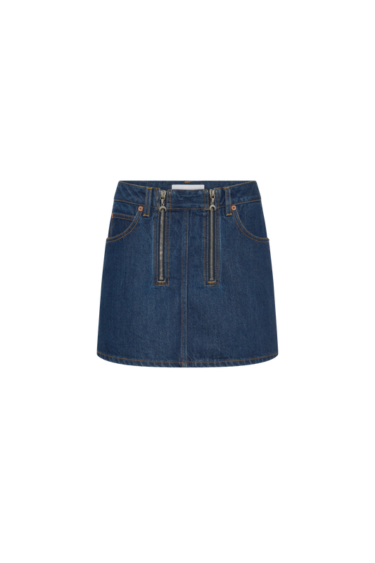 Marine Serre Midnight blue mini skirt