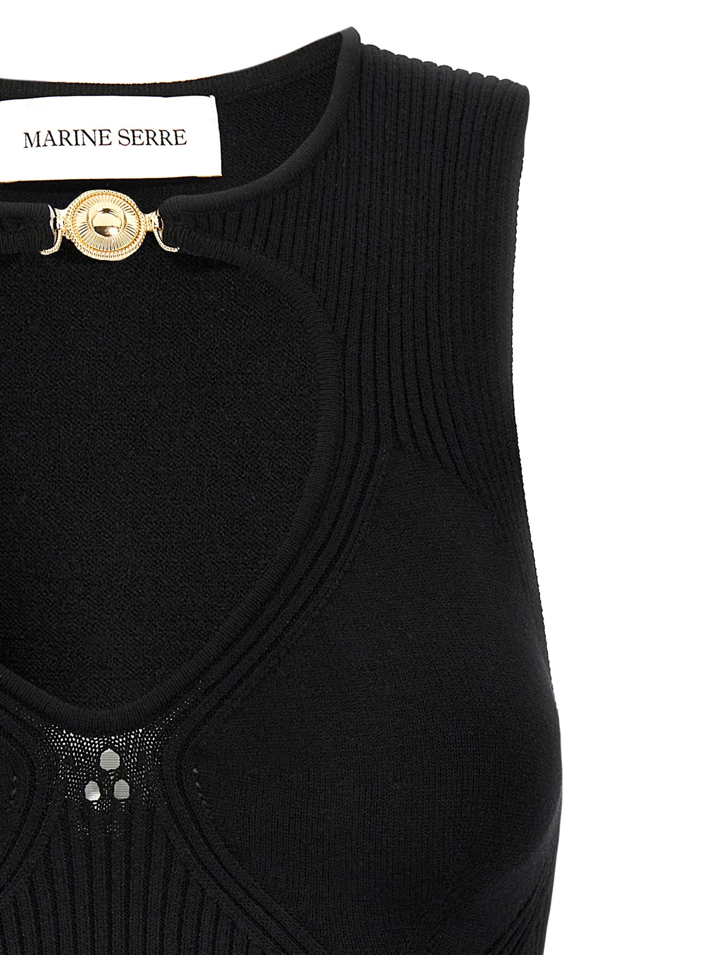 'Moon Jewelry Knit Open Neck' top Tops