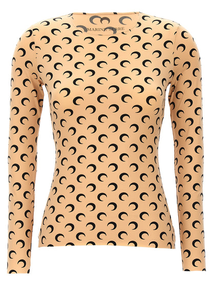 'Moon Printed Jersey Second Skin' T-shirt T-shirt