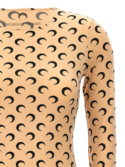 'Moon Printed Jersey Second Skin' T-shirt T-shirt