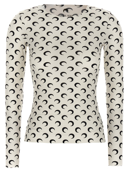 'Moon Printed Jersey Second Skin' T-shirt T-shirt