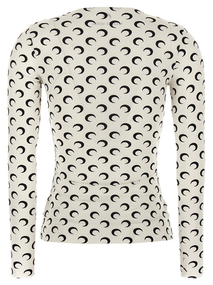 'Moon Printed Jersey Second Skin' T-shirt T-shirt