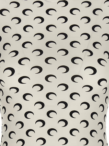 'Moon Printed Jersey Second Skin' T-shirt T-shirt