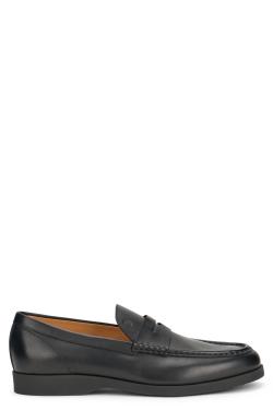 Tod's Black Leather Slip-On Moccasin