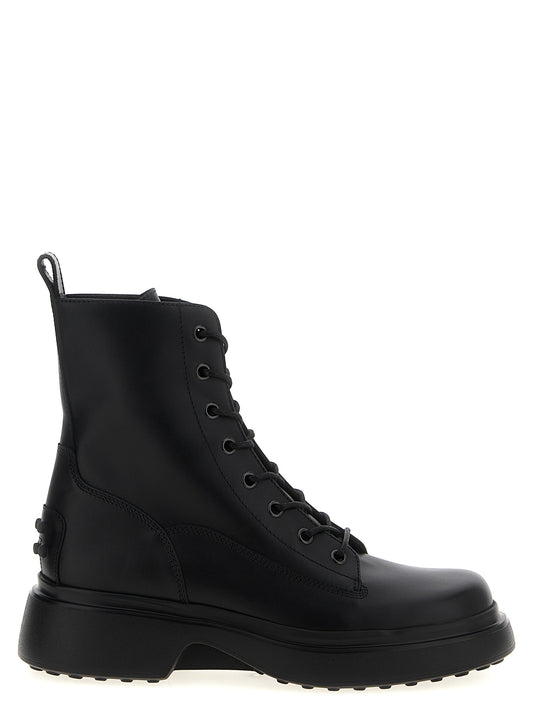 Leather combat boots Boots, ankle boots