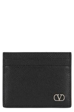 Valentino Garavani Logo detail leather card holder