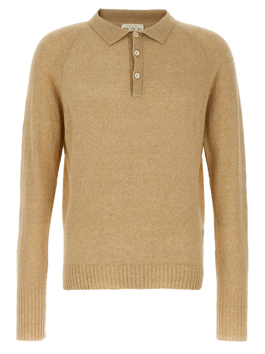 Bouclé cotton polo shirt Polo