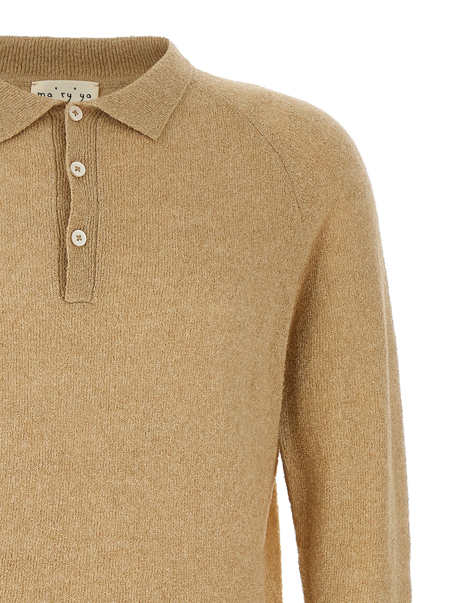 Bouclé cotton polo shirt Polo