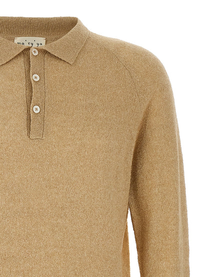 Bouclé cotton polo shirt Polo