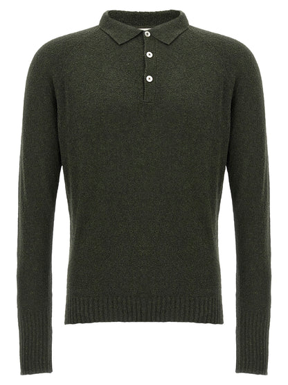 Bouclé cotton polo shirt Polo