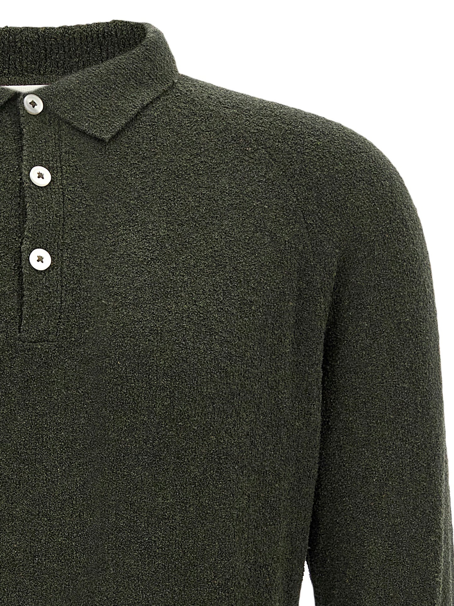 Bouclé cotton polo shirt Polo