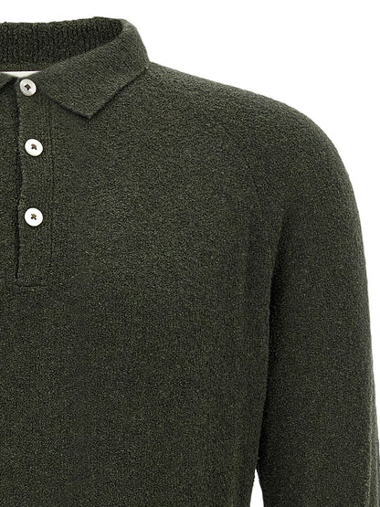 Bouclé cotton polo shirt Polo