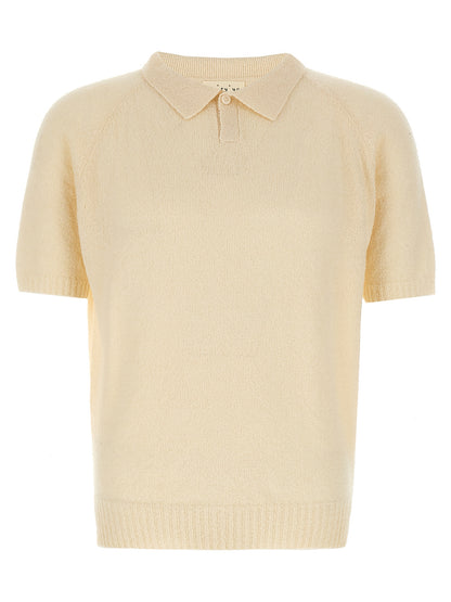 Bouclé cotton polo shirt Polo