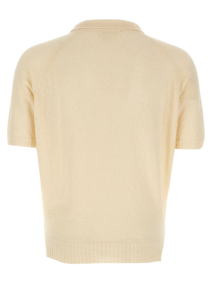 Bouclé cotton polo shirt Polo