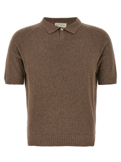 Bouclé cotton polo shirt Polo