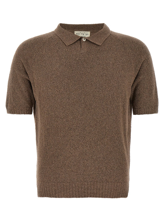 Bouclé cotton polo shirt Polo