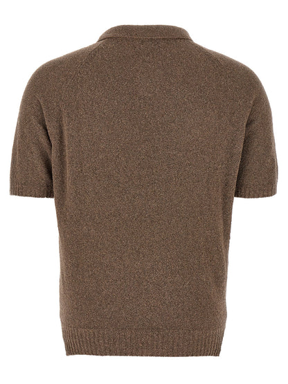 Bouclé cotton polo shirt Polo