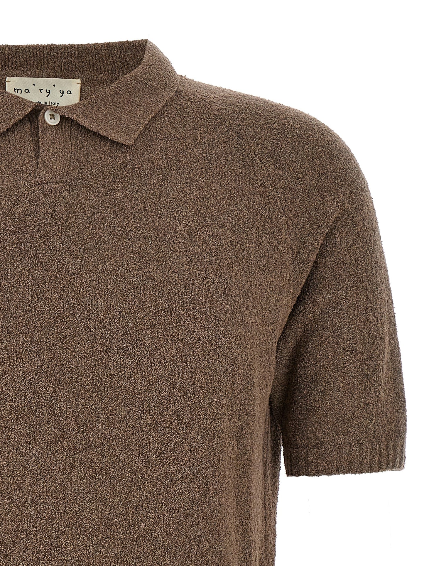 Bouclé cotton polo shirt Polo