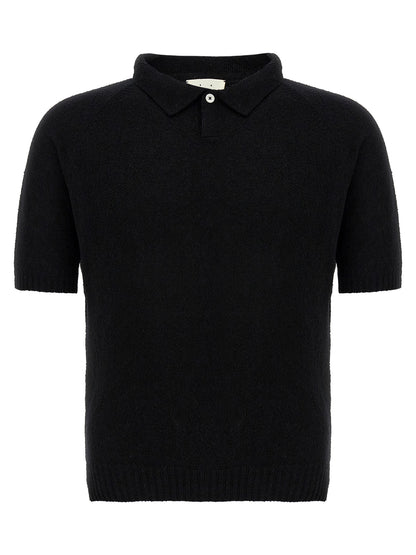 Bouclé cotton polo shirt Polo