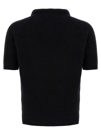 Bouclé cotton polo shirt Polo