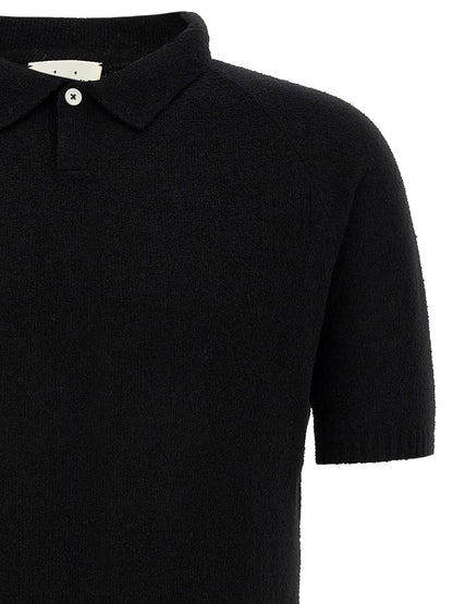 Bouclé cotton polo shirt Polo