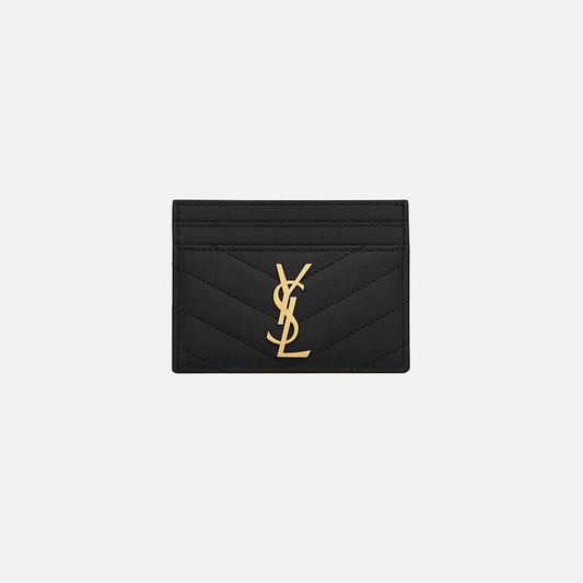 Saint Laurent Logo detail leather card holder