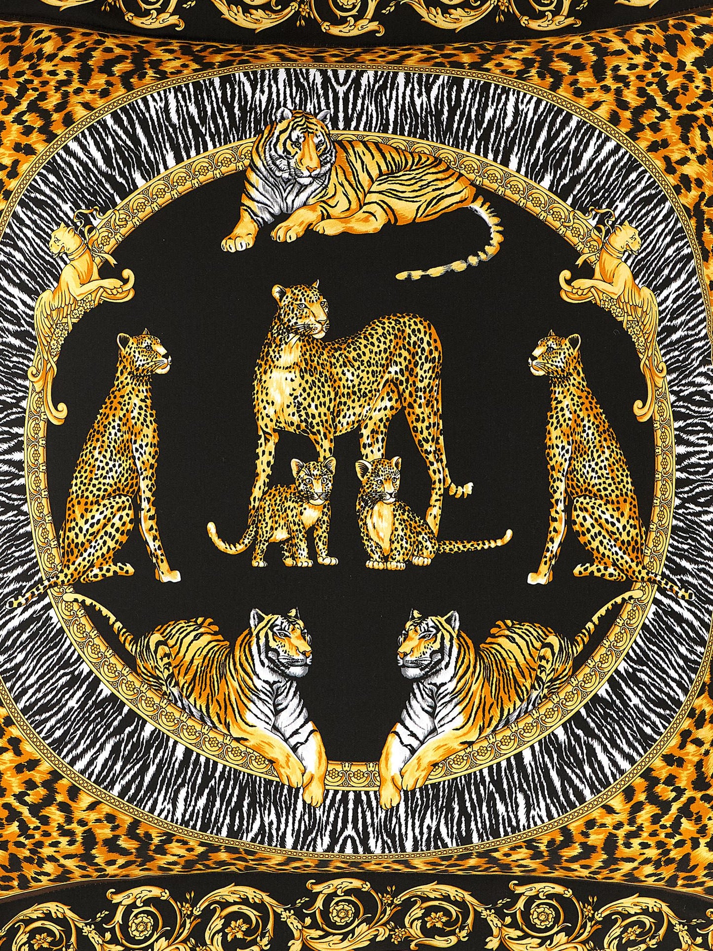 'Wild Cats' double face cushion Cushions
