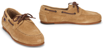 Boat shoes in suede leather SHOES