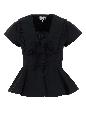 Ganni Regenerative cotton poplin collar blouse