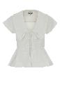 Ganni Regenerative cotton poplin collar blouse