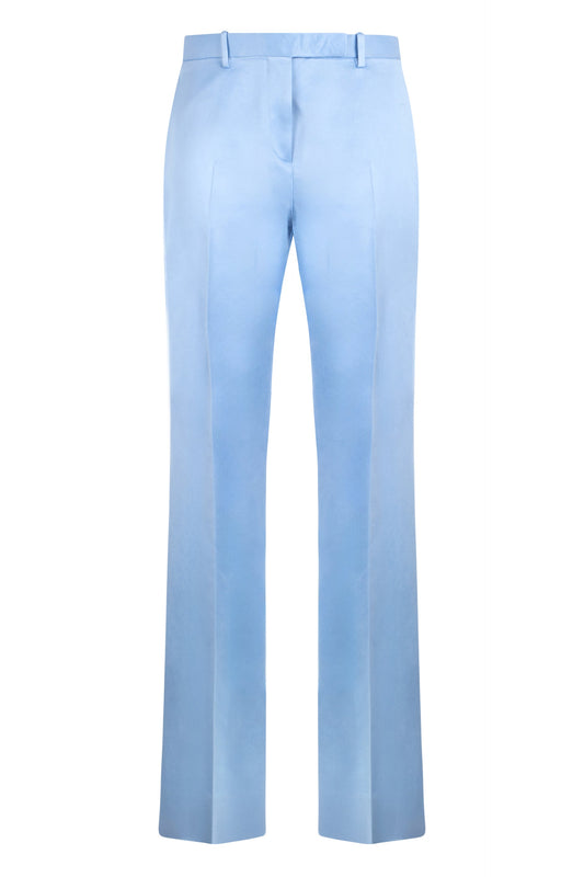 Straight pants in cotton and silk blend RTW