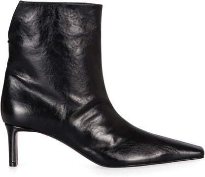 Khaite Ona leather ankle boots